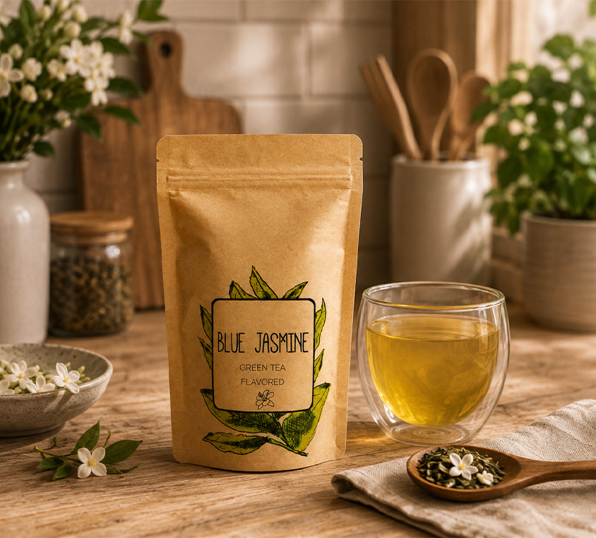 Blue Jasmine Leo Tea – zielona herbata jaśminowa w opakowaniu doypack